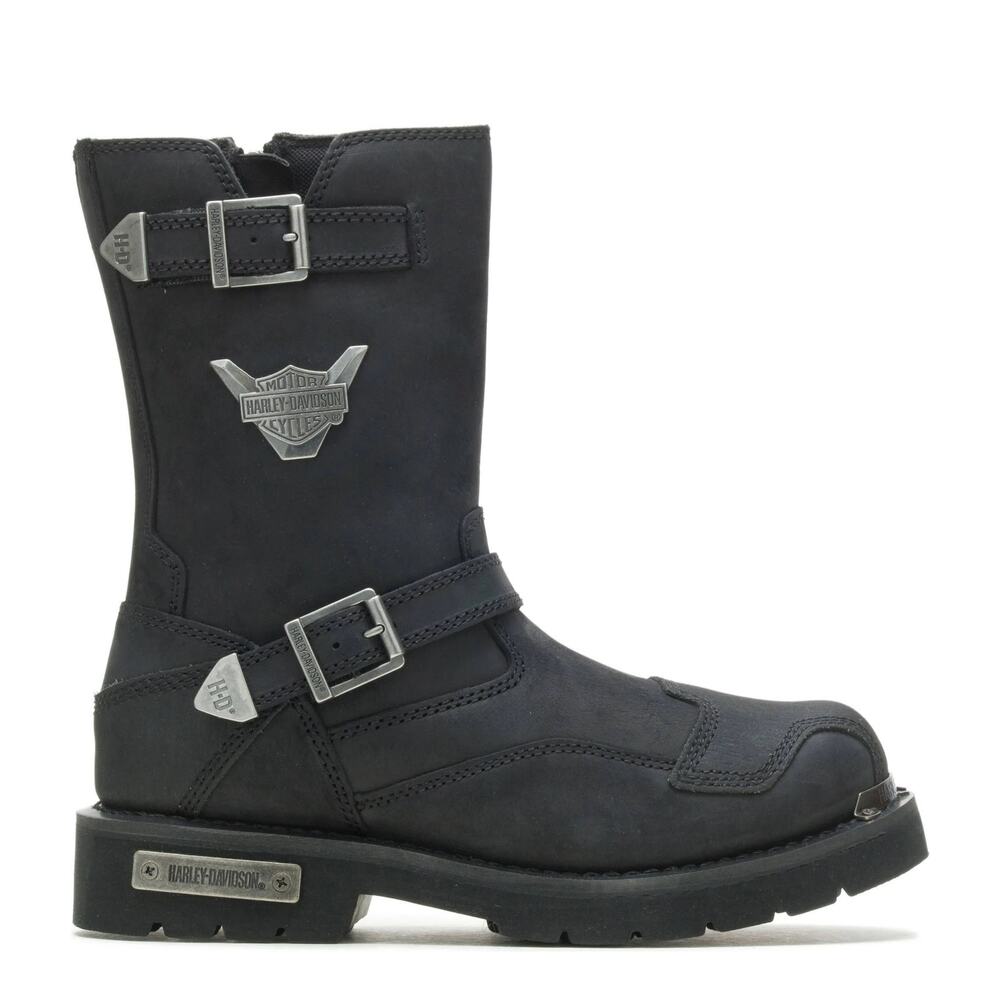 NEW Harley Davidson Stroman Motorcycle Boots Black Leather Biker Riding Mens